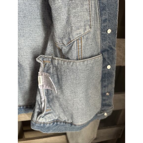 Vigoss Light Wash Denim Jean Jacket Size XL Button Closure Pockets - Picture 4 of 5